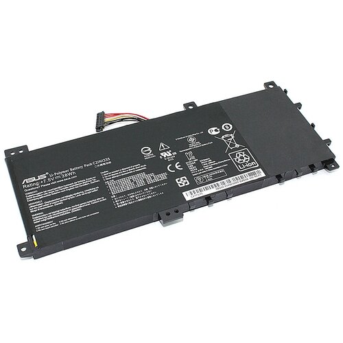 Аккумуляторная батарея для ноутбука Asus VivoBook S451 (C21N1335) 7.5V 38Wh шлейф матрицы для ноутбука asus vivobook s451 s451l s451la s451lb s451ln
