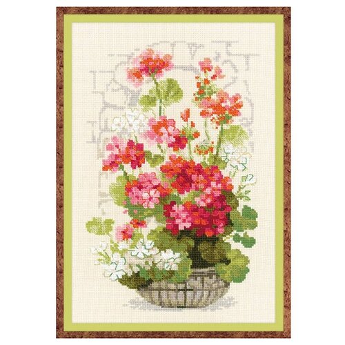 фото 1503 набор для вышивания riolis 'герань', 21*30 см риолис