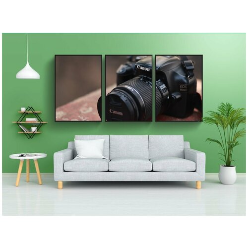 фото Набор модулных постеров для интерьера "камера, канон eos 1100d, dslr" 60x90 см. в тубусе, без рамки lotsprints