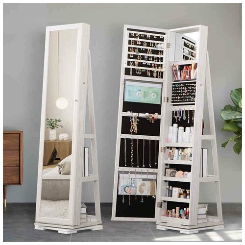 Напольный шкаф-зеркало для украшений Smart Bird Omi 80