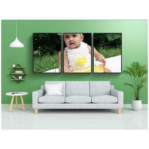 фото Набор модулных постеров для интерьера "девочка, милый, детка" 60x90 см. в тубусе, без рамки lotsprints