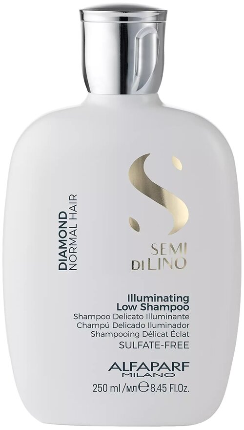 Alfaparf Milano шампунь Semi Di Lino Diamond Illuminating Low для нормальных волос, придающий блеск, 250 мл