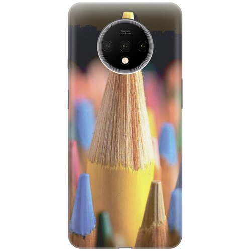 фото Силиконовый чехол на oneplus 7t / ванплюс 7т с принтом "желтый карандаш gosso