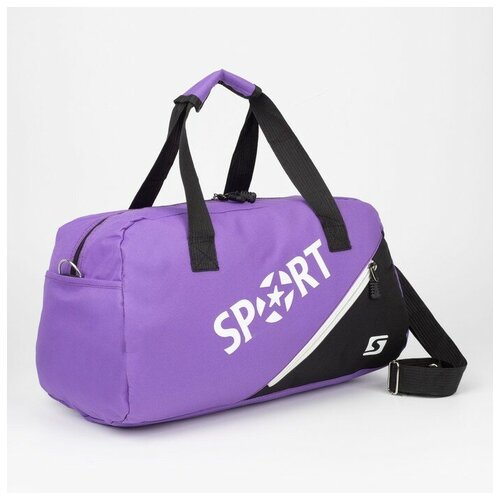 фото Gianni rodari сумка спортивная на молнии, 2 наружных кармана, длинный ремень, цвет сиреневый market-space