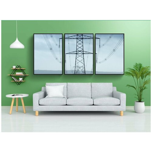 фото Набор модулных постеров для интерьера "мощность, коробка передач, распределение" 60x90 см. в тубусе, без рамки lotsprints