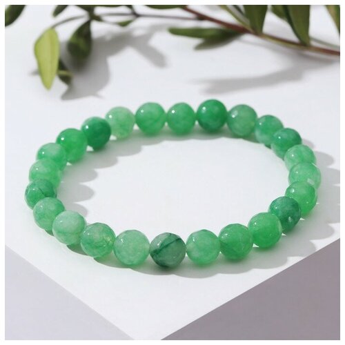 фото Браслет шар №8 гранёный "нефрит" 7642044 recom