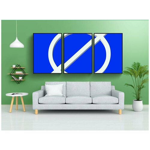 фото Набор модулных постеров для интерьера "круг, зачеркнутый, запретить" 60x90 см. в тубусе, без рамки lotsprints