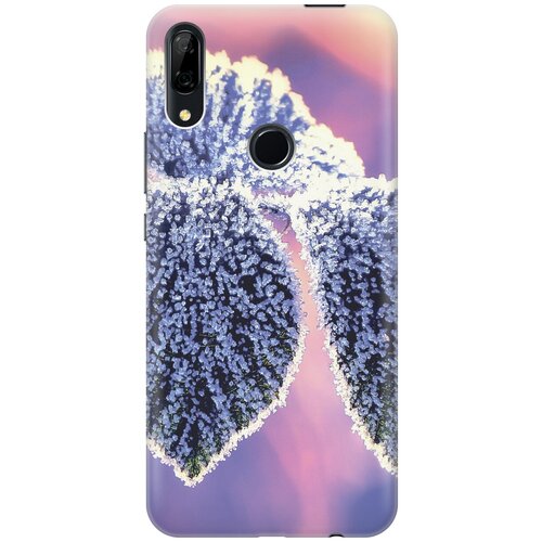 фото Силиконовый чехол на huawei p smart z / y9 prime (2019) / honor 9x / 9x premium / хуавей п смарт зет / у9 прайм (2019) / хонор 9х / 9х премиум с принтом "замерзшие листики gosso
