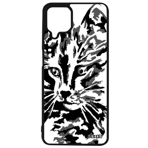 фото Красивый чехол на телефон // galaxy a12 // "котенок" милый стиль, utaupia, черный