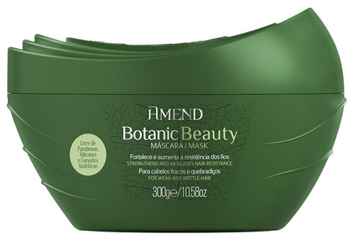 Amend Botanic Beauty Органическая маска для активного укрепления волос с экстрактами розмарина и имбиря, 300 г, 300 мл, банка