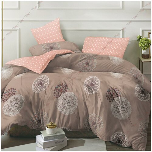 фото Комплект постельного белья сатин-комфорт 15-03 хлопок 100%, 2-х-спальный, светло-коричневый tana