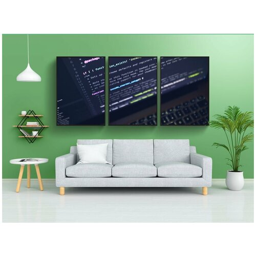 фото Набор модулных постеров для интерьера "компьютер, клавиатура, электроника" 60x90 см. в тубусе, без рамки lotsprints