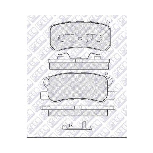 Bp001691_автосфек_тормозные Дисковые Колодки Задн. autoSFEC арт. BP001691