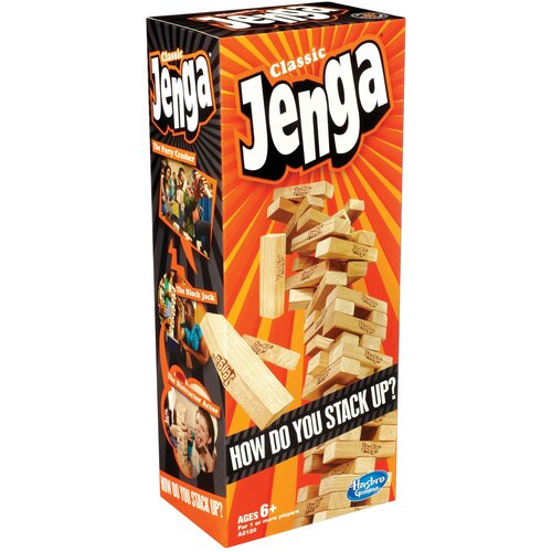 Настольная игра Hasbro Дженга A2120, 54 детали hasbro jenga game set a2120 54 pcs