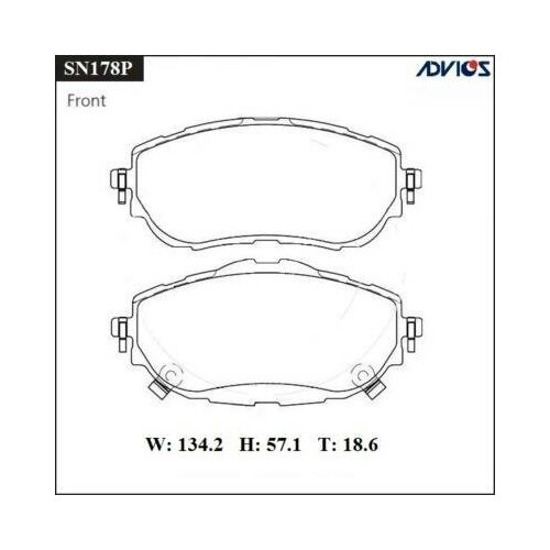 ADVICS SN178P Колодки тормозные 1шт