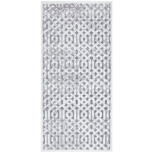 Ковер вискоза Рим 722W 75x150 см цвет светло-серый
