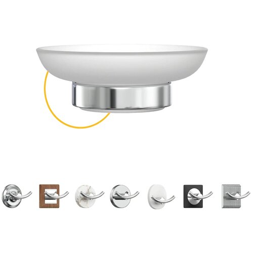 Мыльница Lemer You-Design стекло цвет хром/матовое стекло