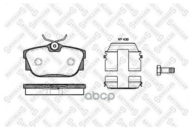 STELLOX Колодки задние VW T4