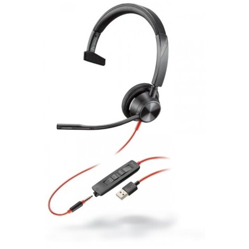 Plantronics BlackWire 3315 USB-A проводная гарнитура с шумоподавлением USB-A/jack 3.5 ( 213936-01 )