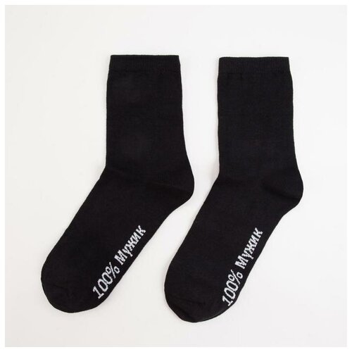 Мужские носки , классические, размер 25, черный
