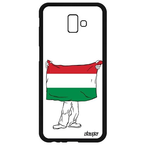 фото Противоударный чехол для телефона // samsung galaxy j6 plus 2018 // "флаг европы с руками" страна государственный, utaupia, белый