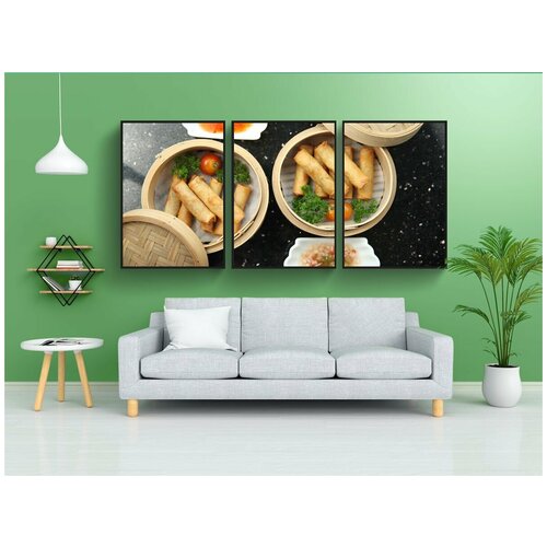 фото Набор модулных постеров для интерьера "рулеты, хрустящий, жареный" 60x90 см. в тубусе, без рамки lotsprints