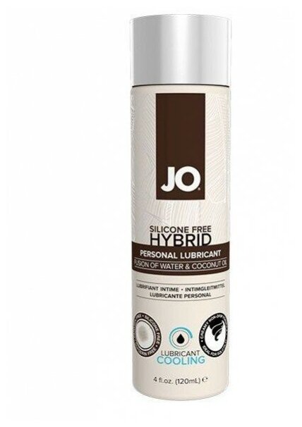 Водно-масляный лубрикант с охлаждающим эффектом JO Silicon free Hybrid Lubricant COOLING - 120 мл.