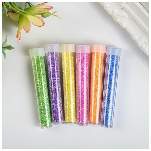 фото Глиттер в капсуле 3 гр набор 45 шт "блеск" микс mikimarket