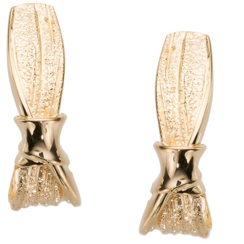 Серьги STILE ME, серебро, 925 проба, золочение, золотой