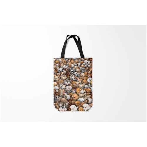 фото Сумка-шоппер / 31х42 см / собаки / померанский шпиц щенки burnettie