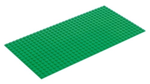 Пластина-основание для конструктора, 25,5 х 12,5 см, цвет зелёный (1 шт.)