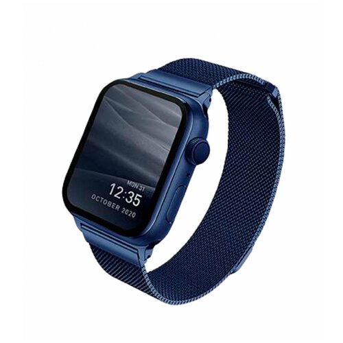 Ремешок Uniq Ремешок Uniq для Apple Watch 40/38 mm Dante Strap Mesh Steel, синий ремешок uniq dante strap mesh steel для apple watch 41 40 38 мм цвет синий 41mm dancblu