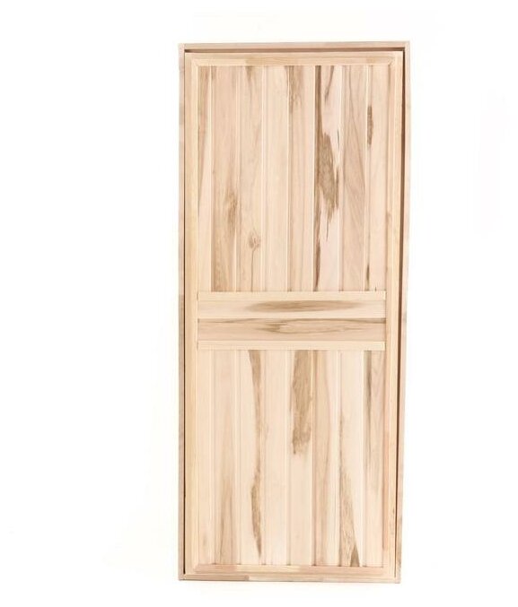 Дверь для бани и сауны "Эконом" липа 190×80см - фотография № 1