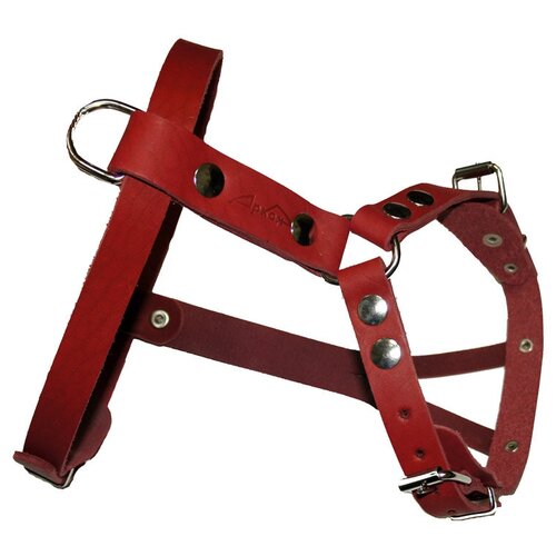 Шлейка для собак Аркон Стандарт, цвет: красный, длина 13 см