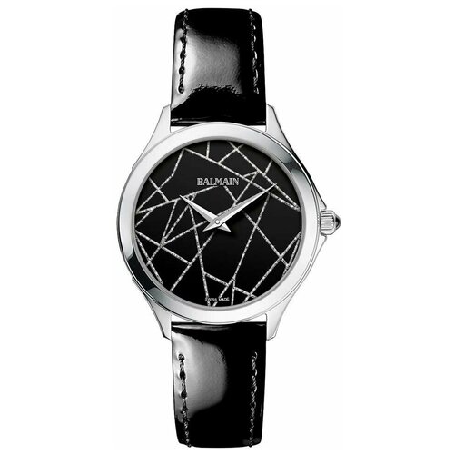 фото Balmain b47513267 женские наручные швейцарские часы с сапфировым стеклом в серебристо-черном дизайне