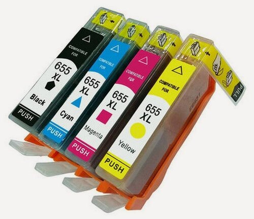 Изображение товара Комплект картриджей HP 655 голубой, пурпурный, желтый, черный