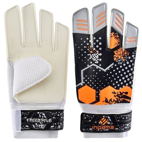 Вратарские перчатки INGAME, размер 4, оранжевый, черный