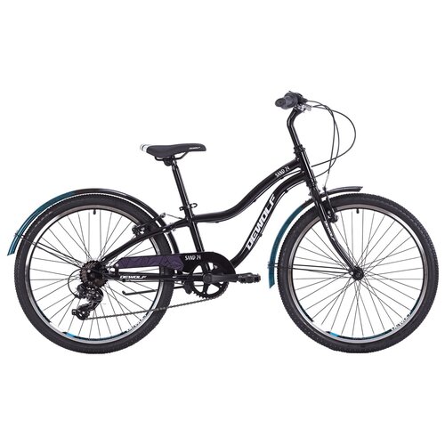 Велосипед детский Dewolf 2022 Sand 24, One Size Only, black/light blue/white