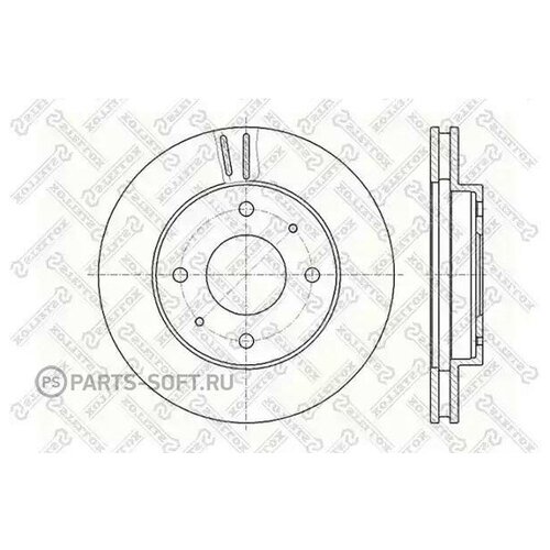 фото 6020-3010v-sx_диск тормозной передний!\ mitsubishi galant, volvo v40 1.8-2.4d 87> stellox 60203010vsx