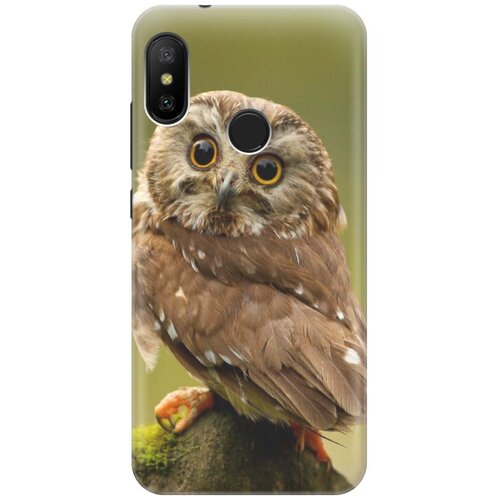 фото Силиконовый чехол на xiaomi mi a2 lite / redmi 6 pro / сяоми ми а2 лайт / редми 6 про с принтом "сова на дереве" gosso