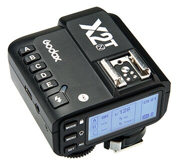 Пульт-радиосинхронизатор Godox X2T-N TTL для Nikon с функцией ДУ, ЖК-дисплей с подсветкой