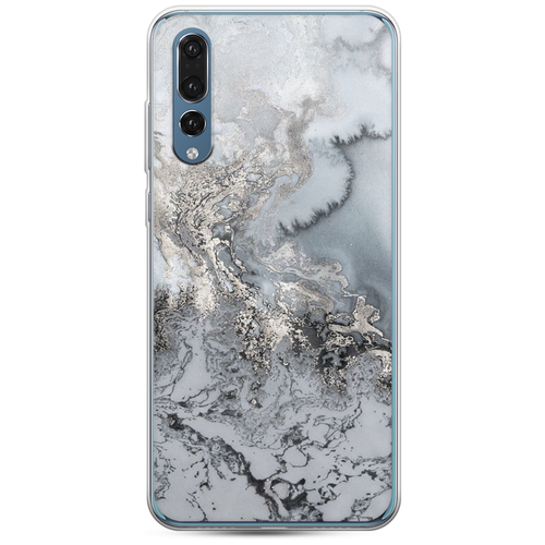 фото Силиконовый чехол морозная лавина серая на huawei p20 pro / хуавей p20 pro case place