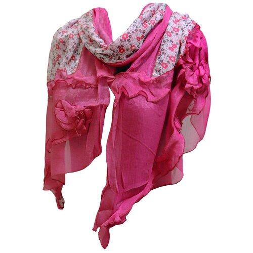 фото Шарф crystel eden,200х48 см, розовый