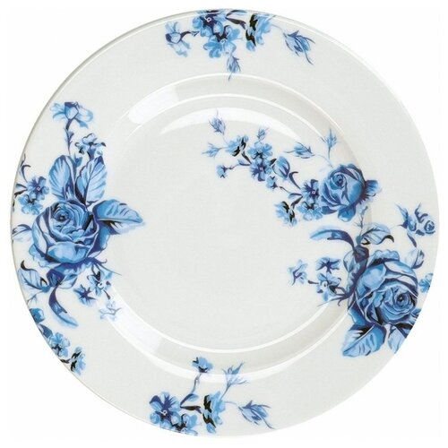 KitchenCraft Тарелка закусочная Blue Flower (MKHAMSPBFLR) 19 см синий/белый 19 см