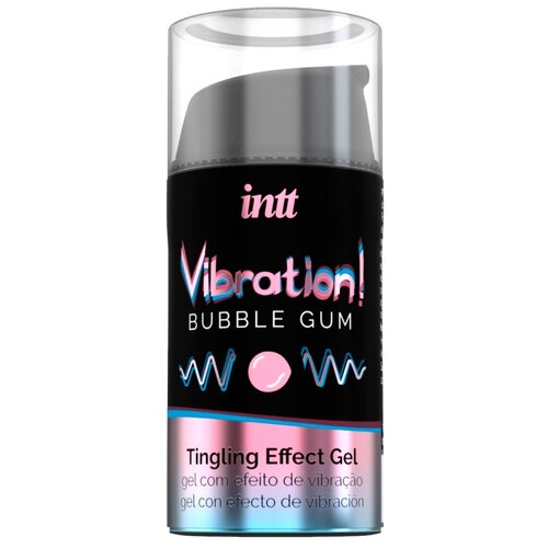 Гель-смазка INTT жидкий гель Vibration! Bubble Gum, 60 г, 15 мл, фруктовый, 1 шт.