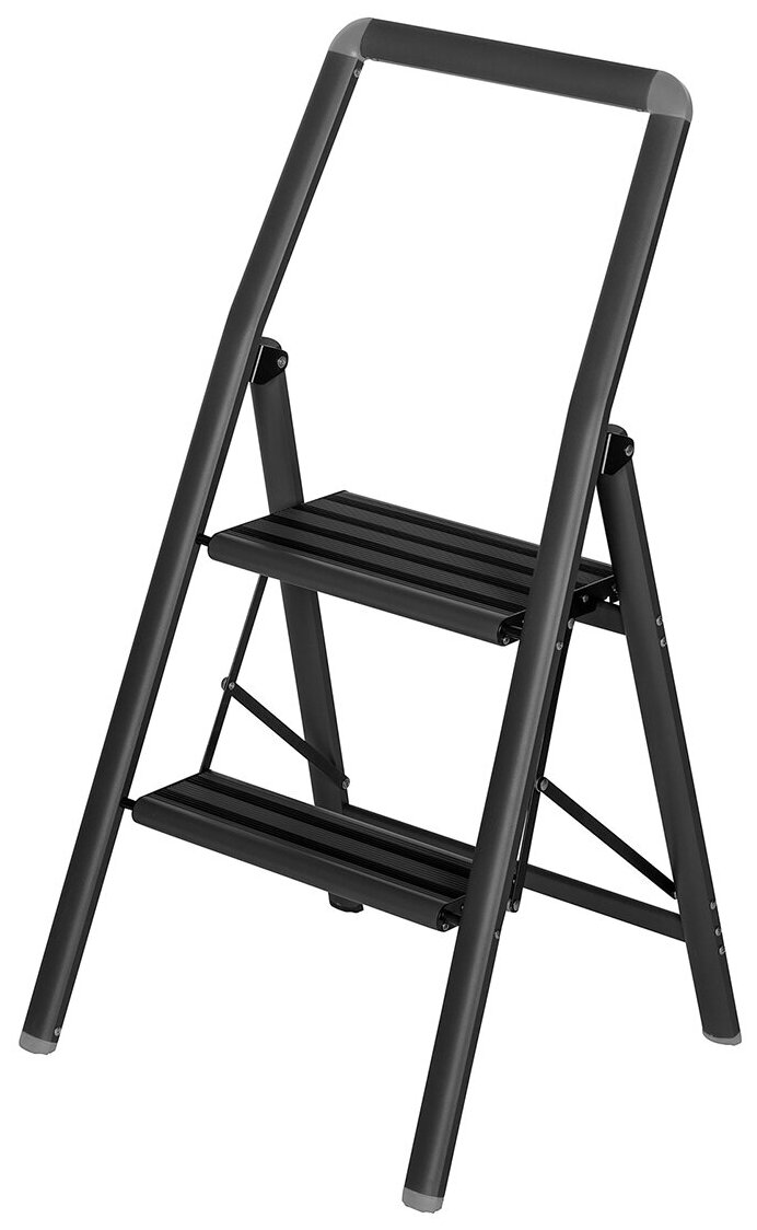 Лестница-стремянка "Alu-Compact", 2 ступеньки, черная
