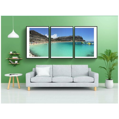 фото Набор модулных постеров для интерьера "гран-канария, пляж, amadores" 60x90 см. в тубусе, без рамки lotsprints