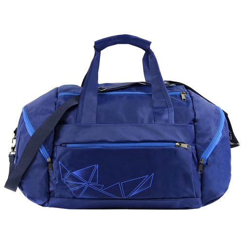 фото Luris сумка спортивная на молнии, 3 наружных кармана, регулируемый ремень, цвет синий