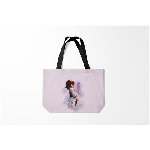 фото Сумка-шоппер / 46х35 см / боевые искусства / карате кекусинкай девушка burnettie