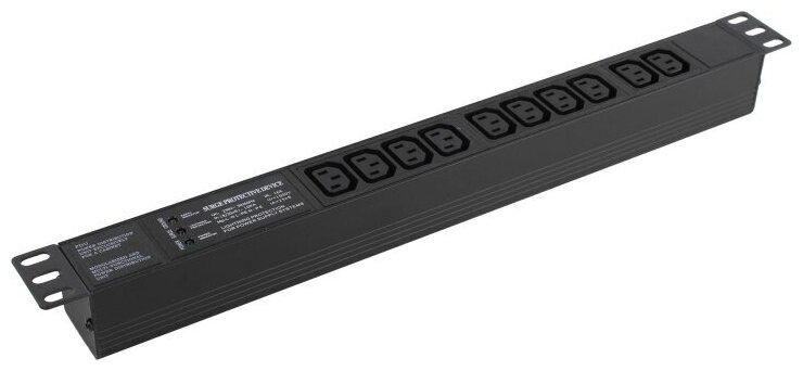 Блок силовых розеток Exegate ServerPro PDU-19H004 Al-10C13-C14-SPD3 — фото 4